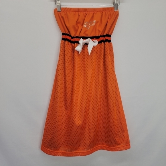 UNIVERSITY OF OKLAHOMA STATE UNIVERSITY LOGO SOLID STRAPLESS DRESS - Picture 4 of 15